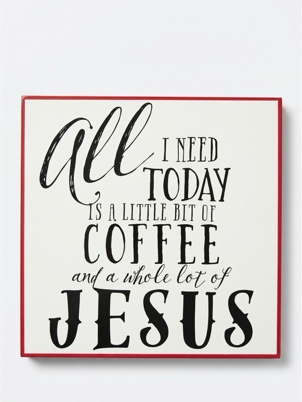 Hobby Lobby Coffee Jesus Metal Wall Sign 10x10 Christian Kitchen Decor